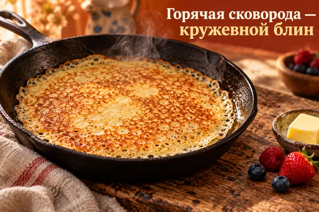 Почему тесто впитывается в сковороду, если она недостаточно горячая?