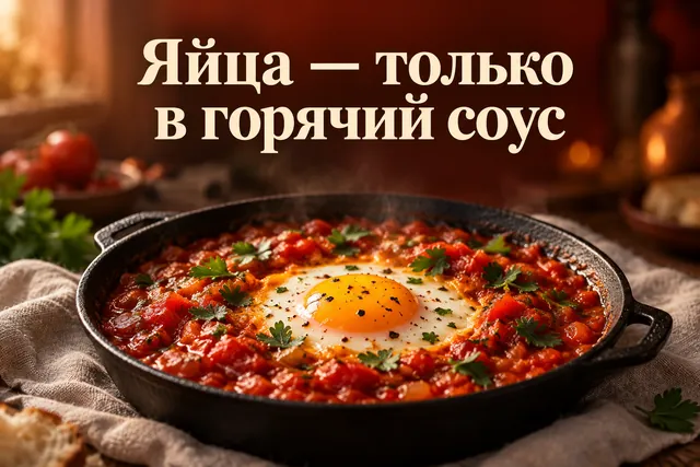 Частая ошибка при шакшуке: яйца разбивают в холодный соус