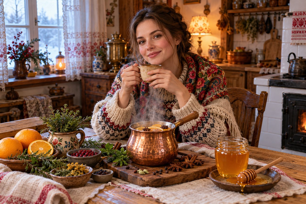 Хозяйка со сбитнем и пряностями